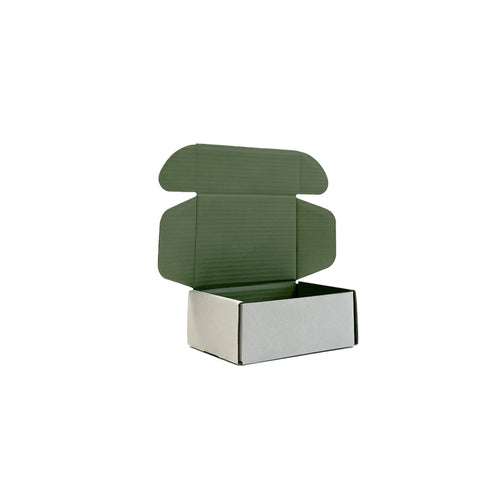 Small - White Mailing Box with Oliver Green Inside