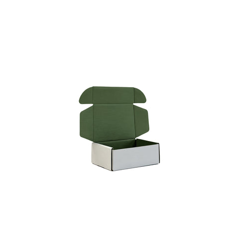 XSmall - White Mailing Box with Oliver Green Inside
