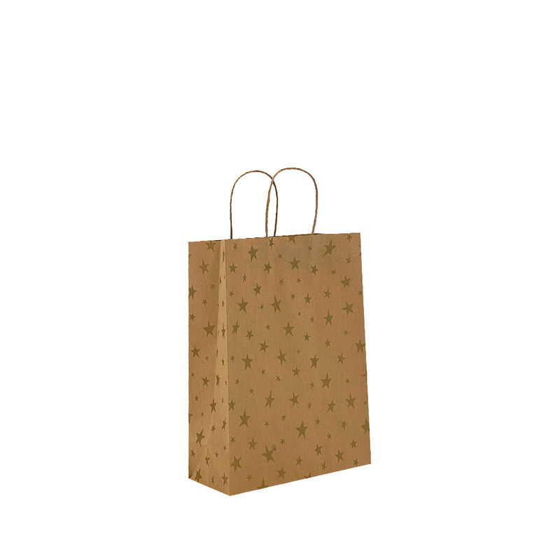 Medium - Stars Printing Brown Paper Bags