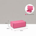 Pink box with dimensions l