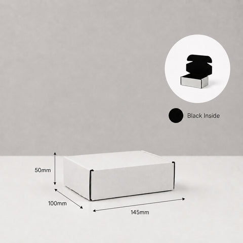 White box with black interior