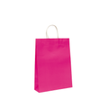 Pink paper bag with a white handle