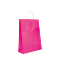 Pink paper bag with white handles