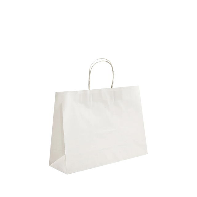 Small Boutique - White Paper Bags pack of 250 - Go Green Paper Bags