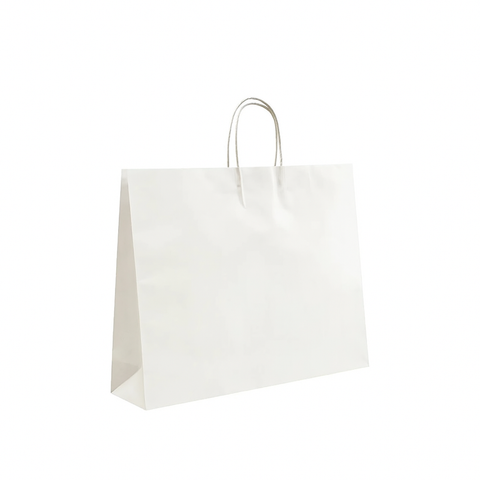 White paper bag with handles