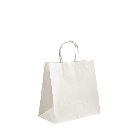 White paper bag with handles