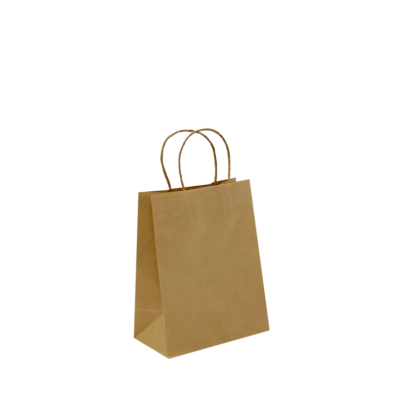Higher Mini - Brown Kraft Paper Bags pack of 250 - Go Green Paper Bags