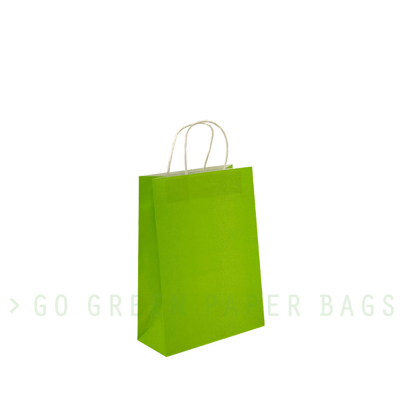 Small - Fluorescent Green Paper Bags