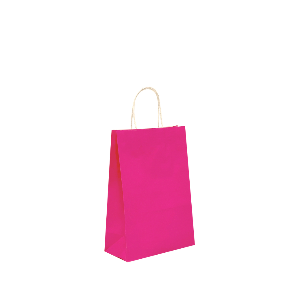 Pink White Stripe Paper Bags | Top Quality Paper Bags