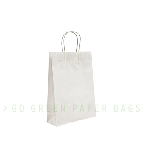 Narrow Higher Medium - White Paper Bags